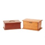 TWO WOOD BOXES