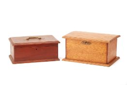 TWO WOOD BOXES