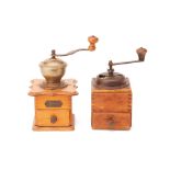 TWO VINTAGE COFFEE GRINDERS