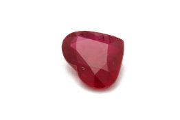 A HEART SHAPED MOZAMBIQUE LOOSE RUBY
