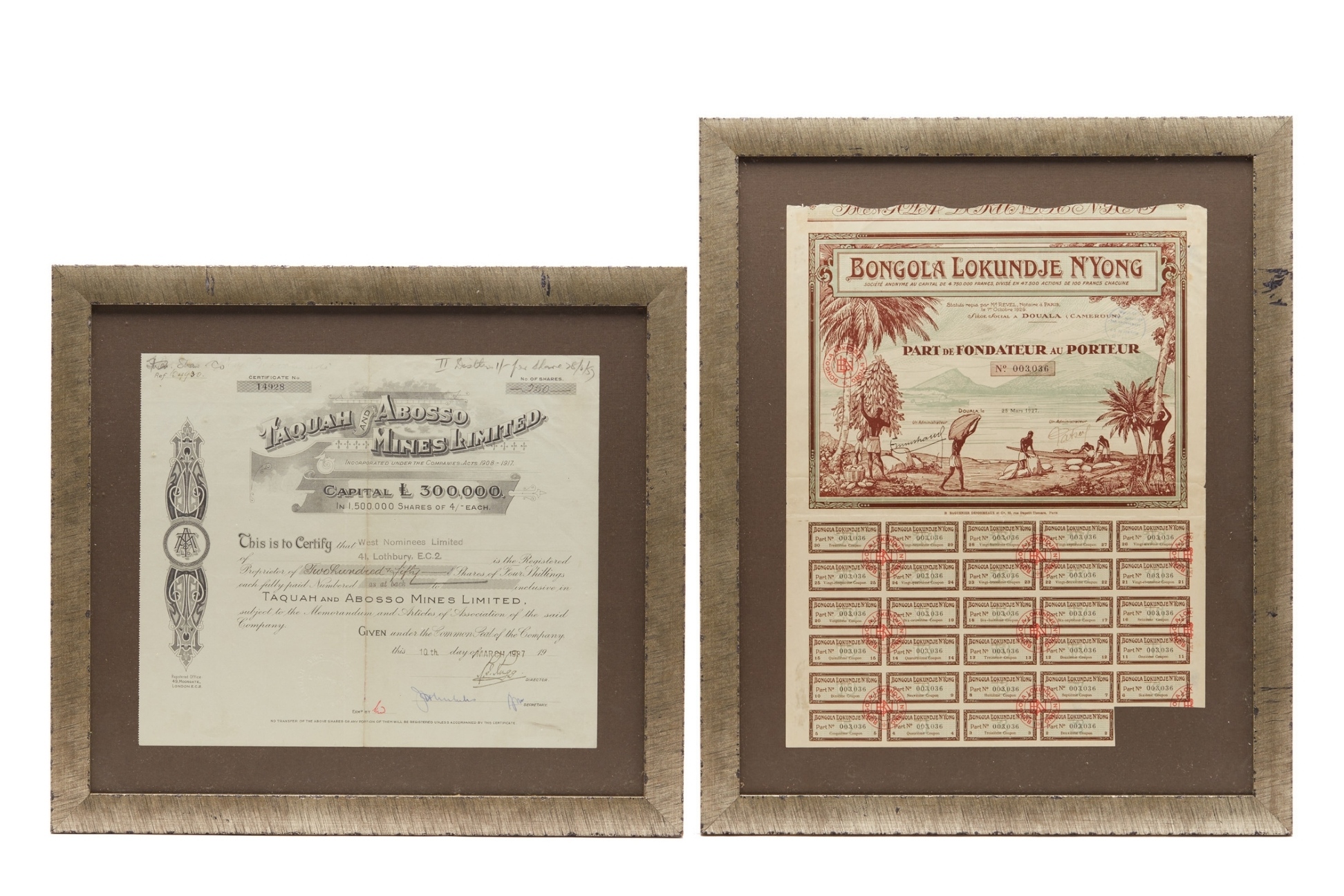 TWO AFRICAN MINING SHARE CERTIFICATES - Image 2 of 6