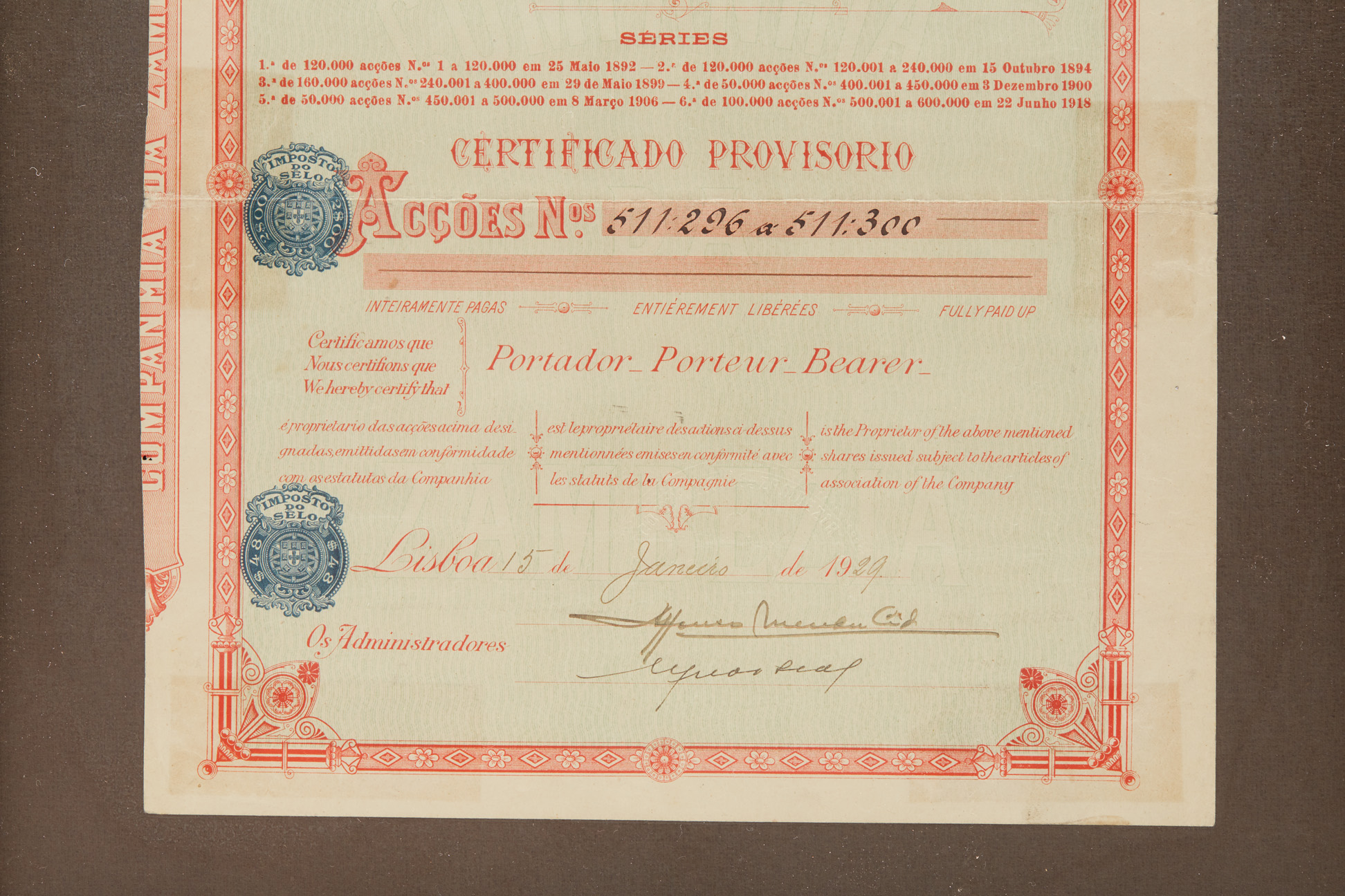 TWO PORTUGUESE AFRICAN MINING SHARE CERTIFICATES - Image 5 of 5