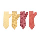 A MIXED LOT OF 4 DESIGNER TIES