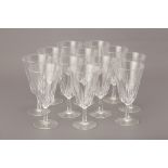 A SET OF TWELVE WINE GLASSES