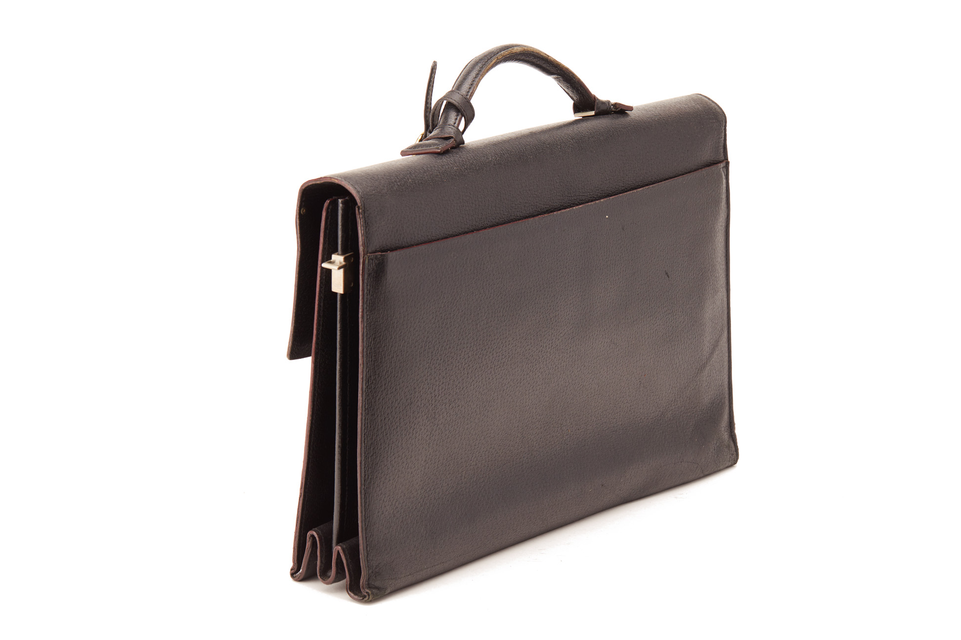 A BALLY BLACK LEATHER BRIEFCASE - Image 2 of 3