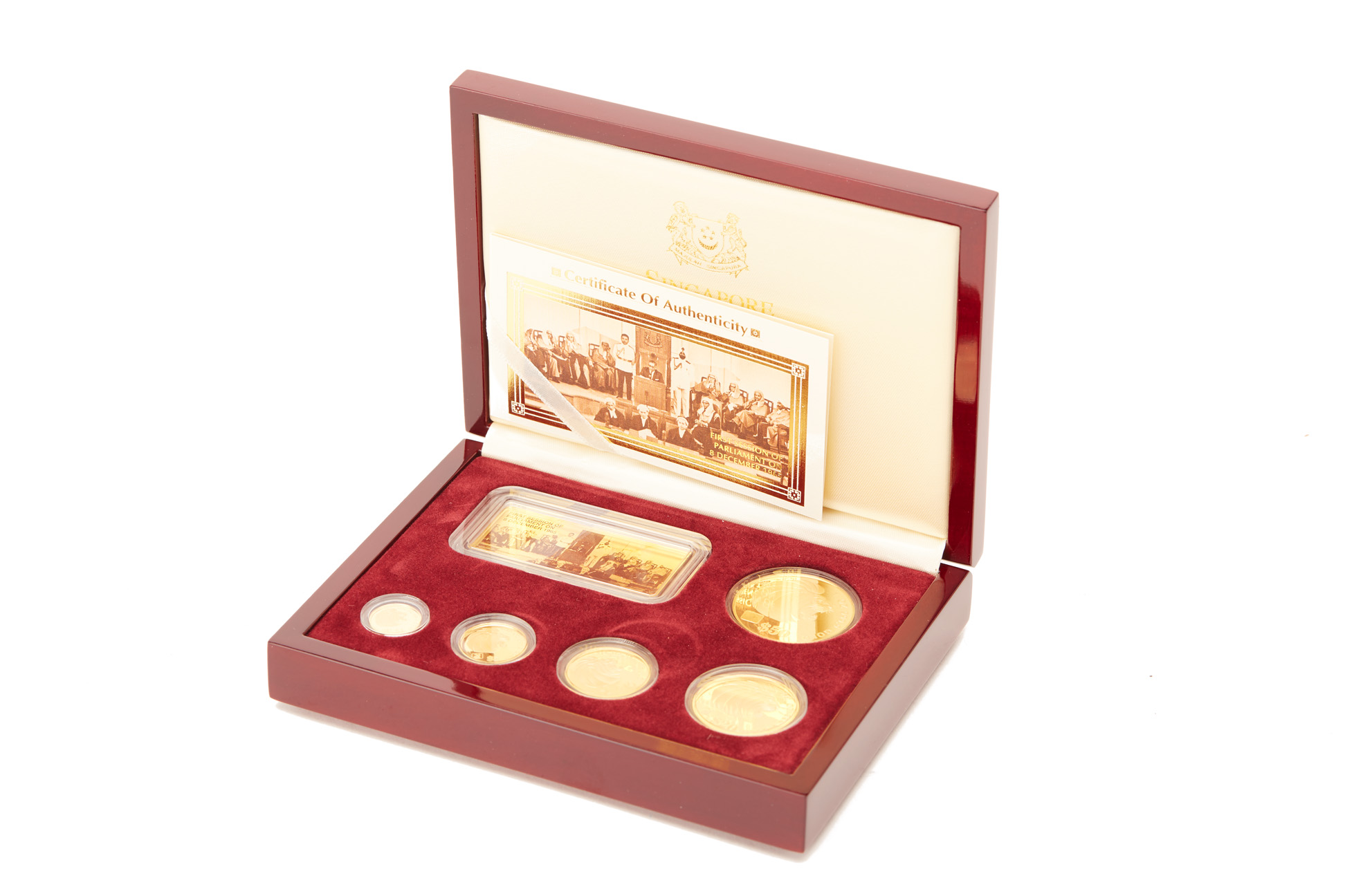 A SINGAPORE LION 5-COIN GOLD PROOF SET 1999, NO.286 - Image 2 of 4