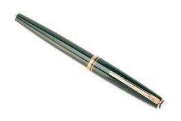 A MONTBLANC MEISTERSTUCK GREEN BALLPOINT PEN