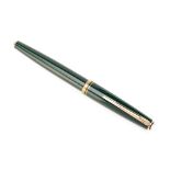 A MONTBLANC MEISTERSTUCK GREEN BALLPOINT PEN