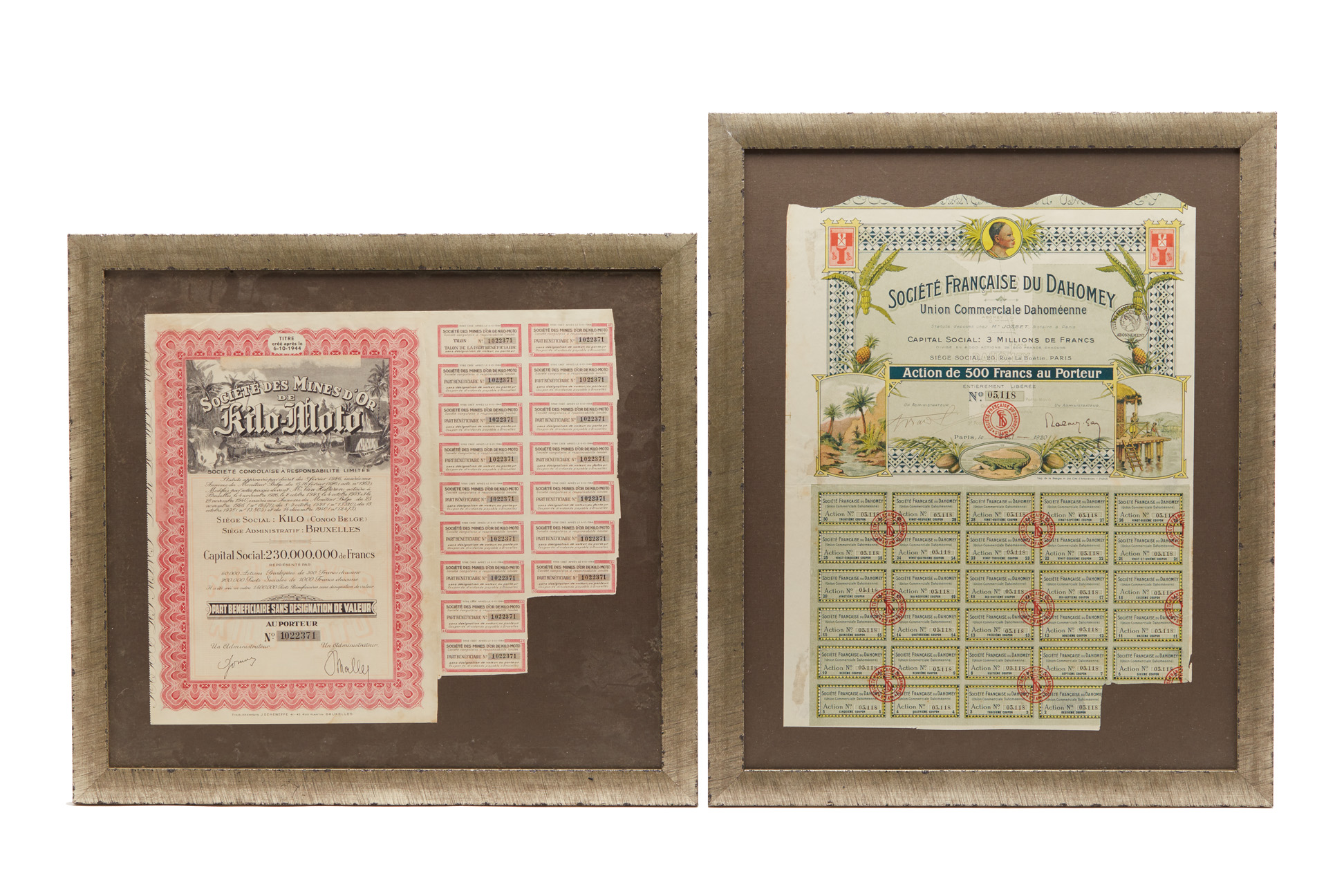 TWO BELGIAN AND FRENCH AFRICAN MINING SHARE CERTIFICATES - Image 2 of 6