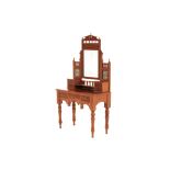 A VINTAGE TEAK DRESSING TABLE