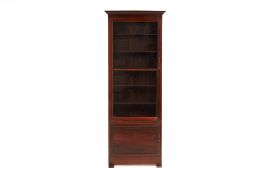 A ROSEWOOD GLAZED DISPLAY CABINET(2)