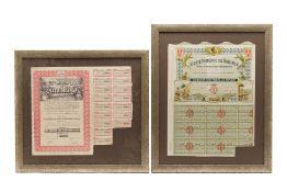 TWO BELGIAN AND FRENCH AFRICAN MINING SHARE CERTIFICATES