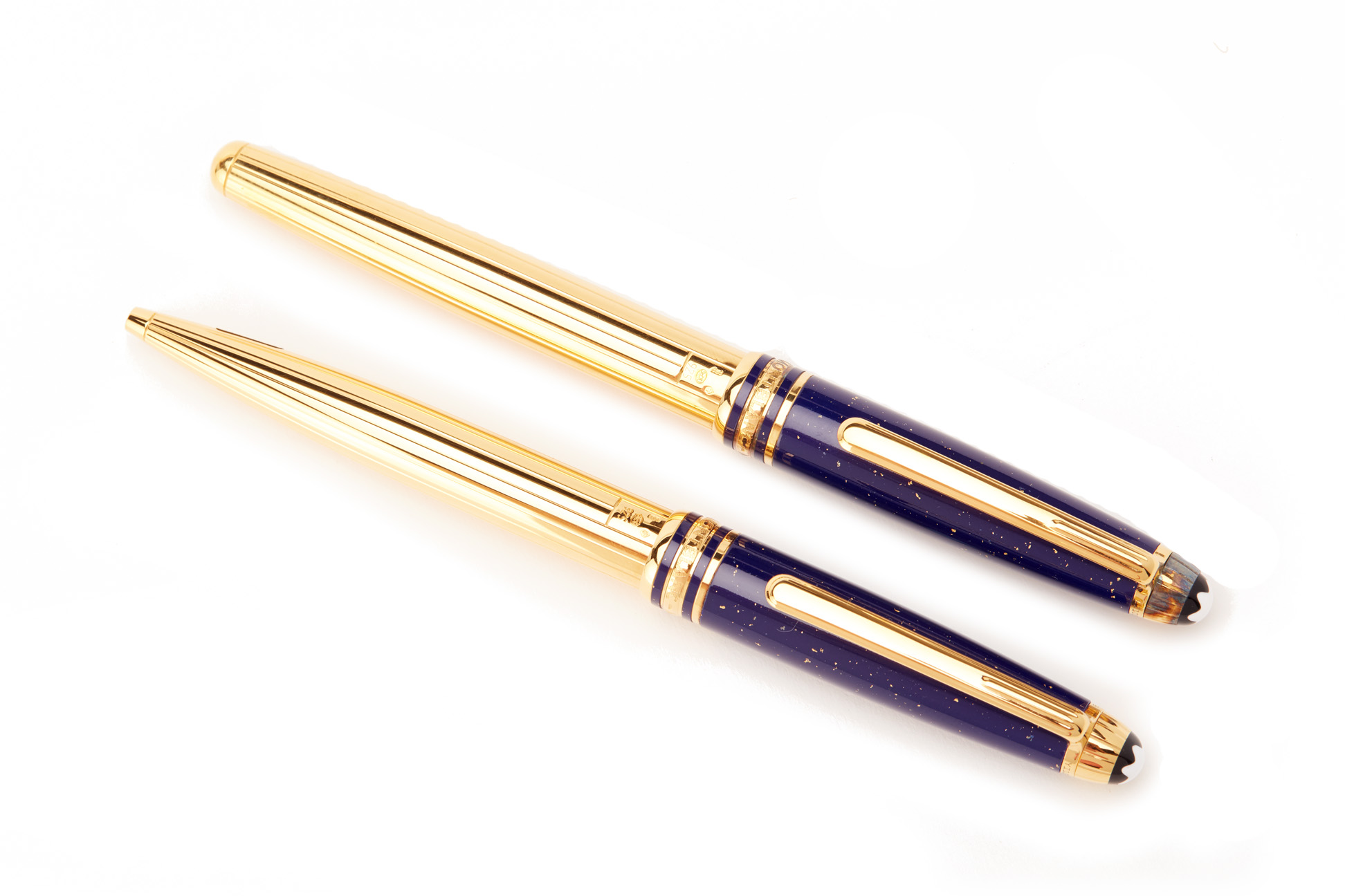 A MONTBLANC RAMSES II SILVER-GILT AND LAPIS PEN SET - Image 2 of 5