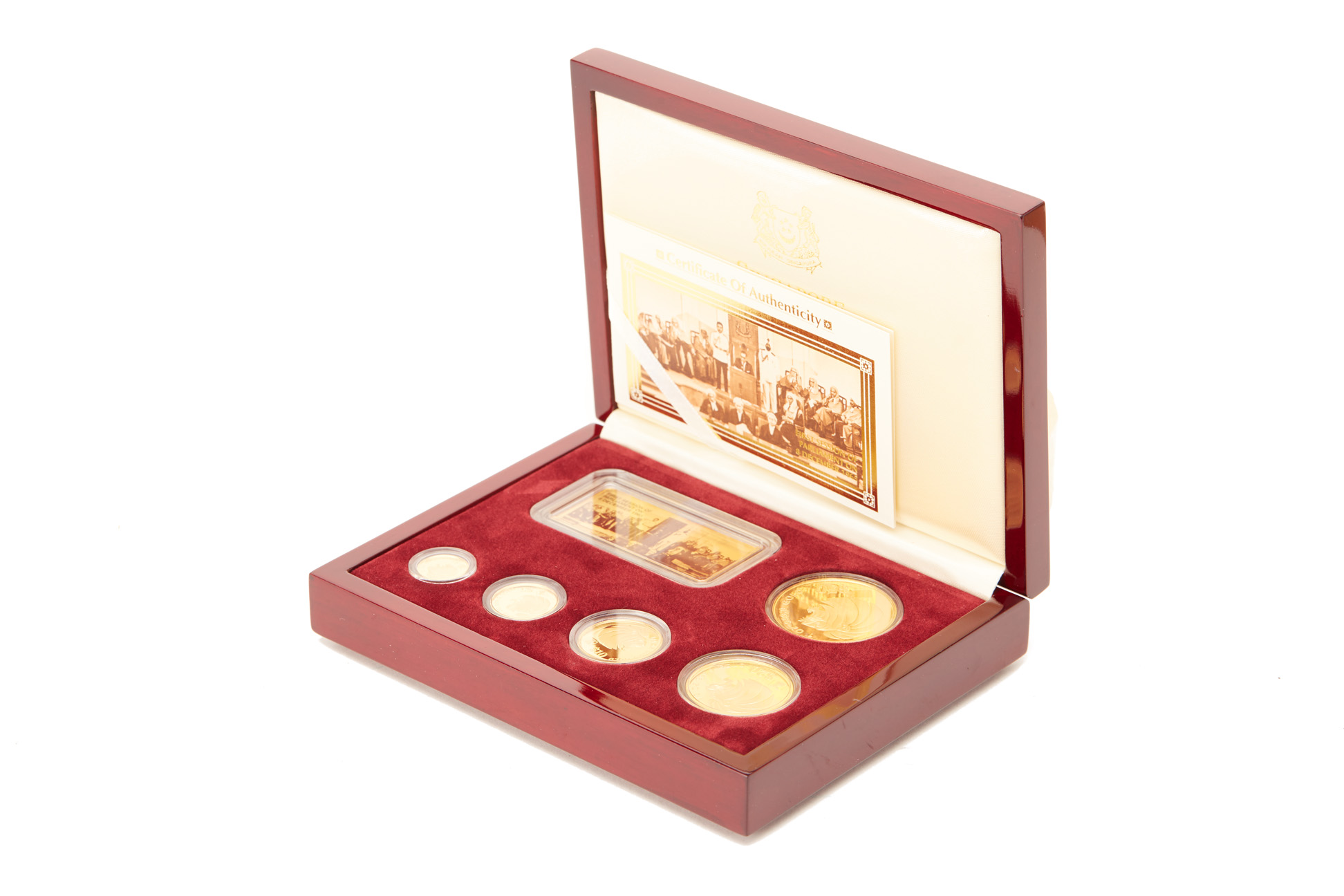 A SINGAPORE LION 5-COIN GOLD PROOF SET 1999, NO.291 - Image 2 of 4