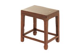 TWO CHINESE WOOD STOOLS