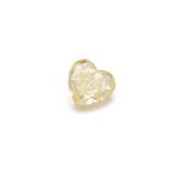 A HEART SHAPED FANCY YELLOW COLOURED LOOSE DIAMOND