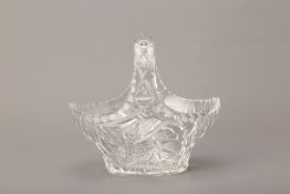 A CUT CRYSTAL BASKET