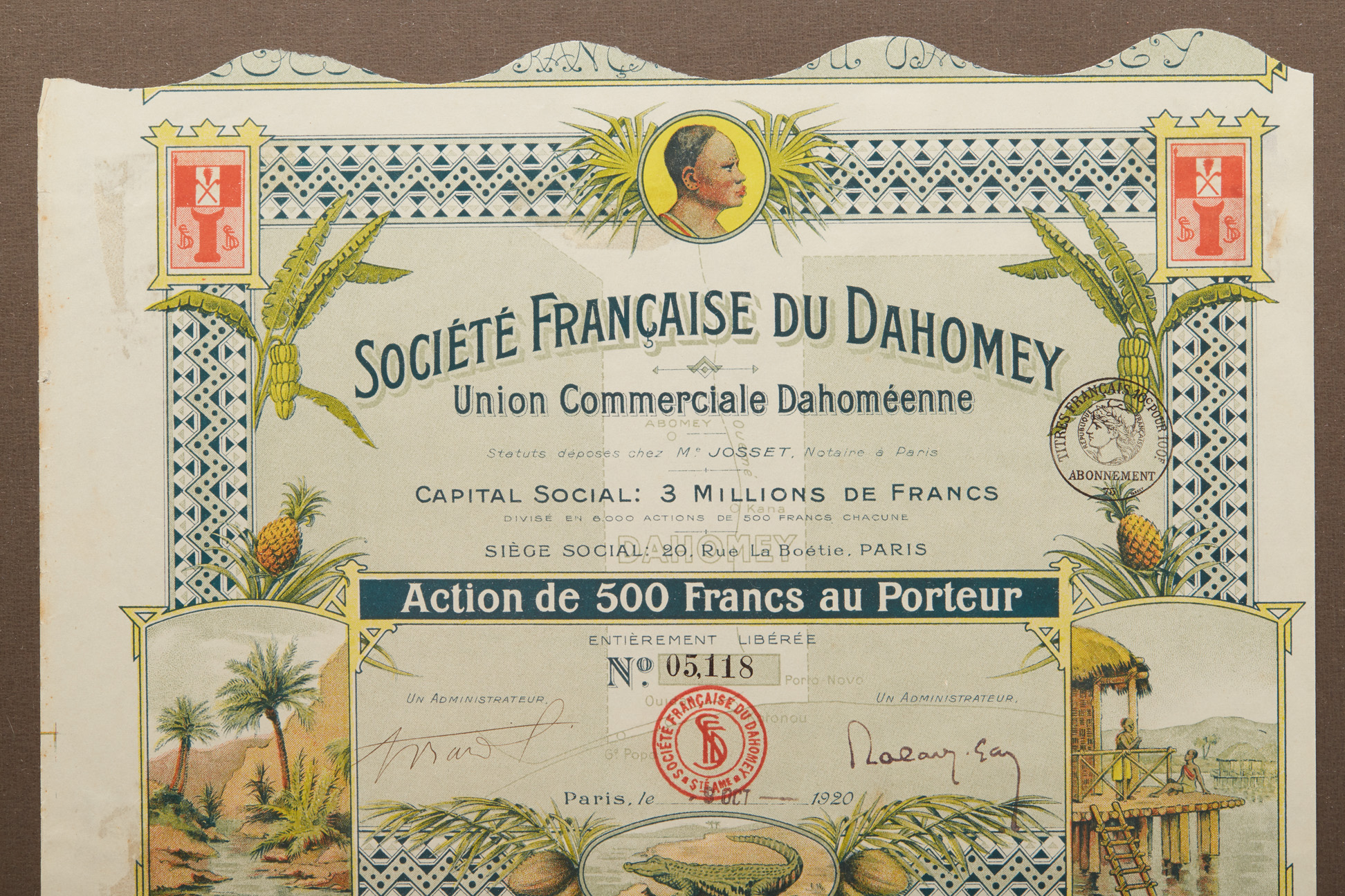 TWO BELGIAN AND FRENCH AFRICAN MINING SHARE CERTIFICATES - Image 3 of 6