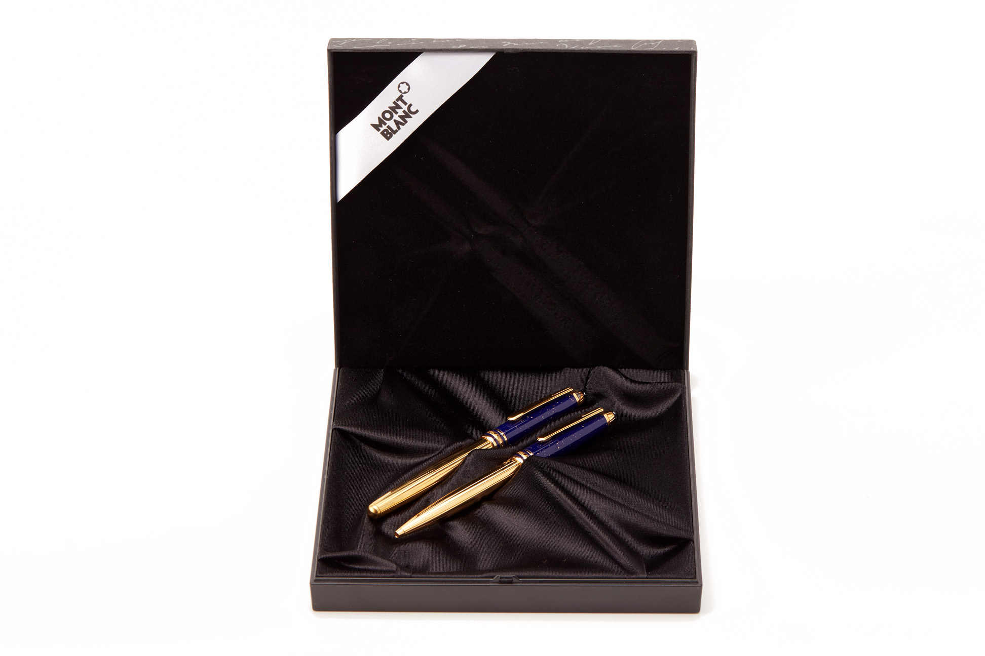 A MONTBLANC RAMSES II SILVER-GILT AND LAPIS PEN SET - Image 5 of 5