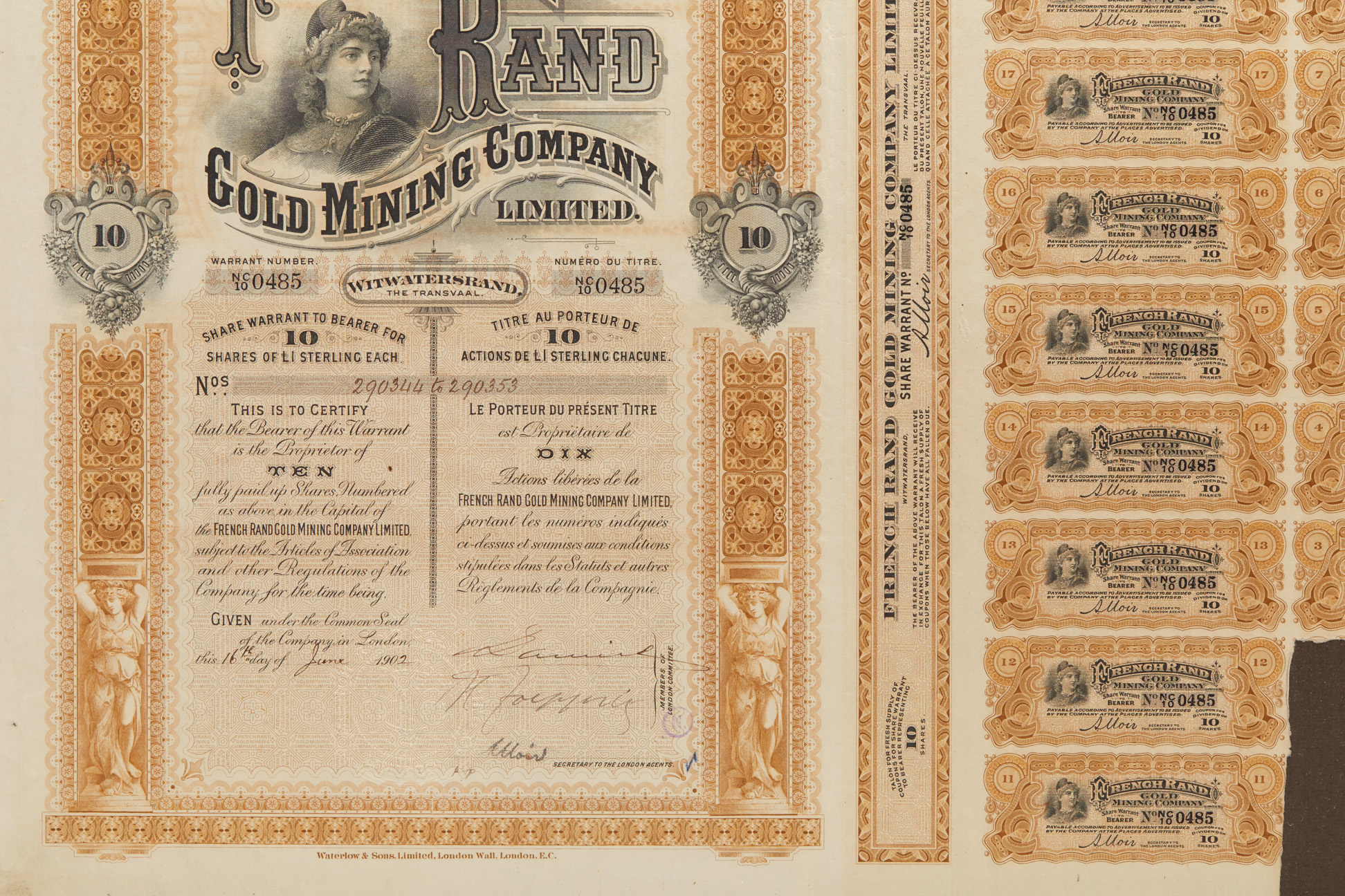 TWO SOUTH AFRICAN MINING SHARE CERTIFICATES - Image 5 of 5