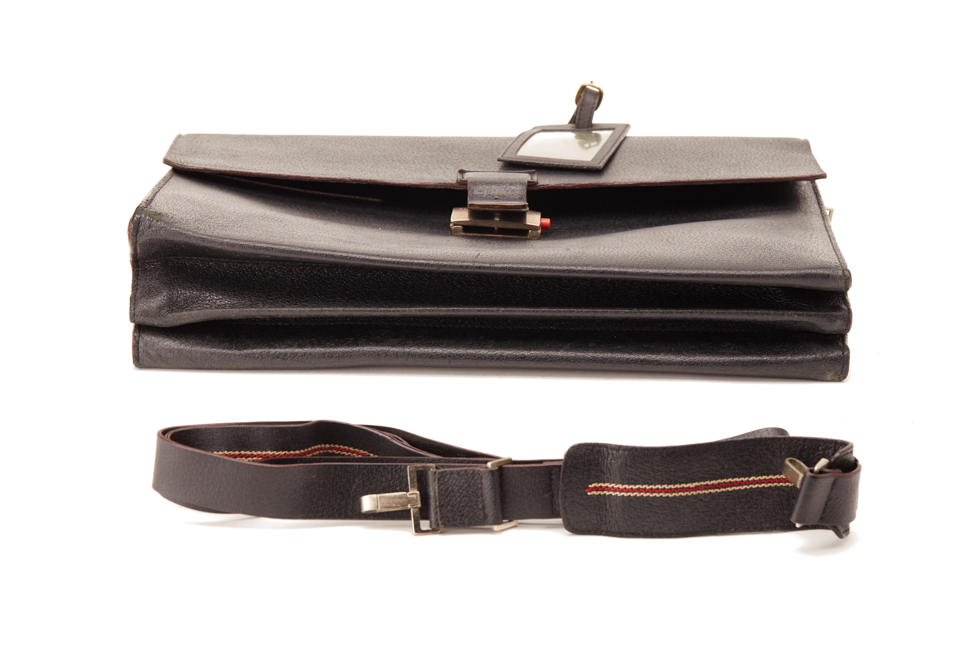 A BALLY BLACK LEATHER BRIEFCASE - Image 3 of 3