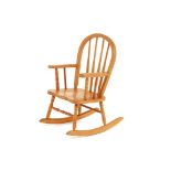 A CHILD'S OAK ROCKING CHAIR