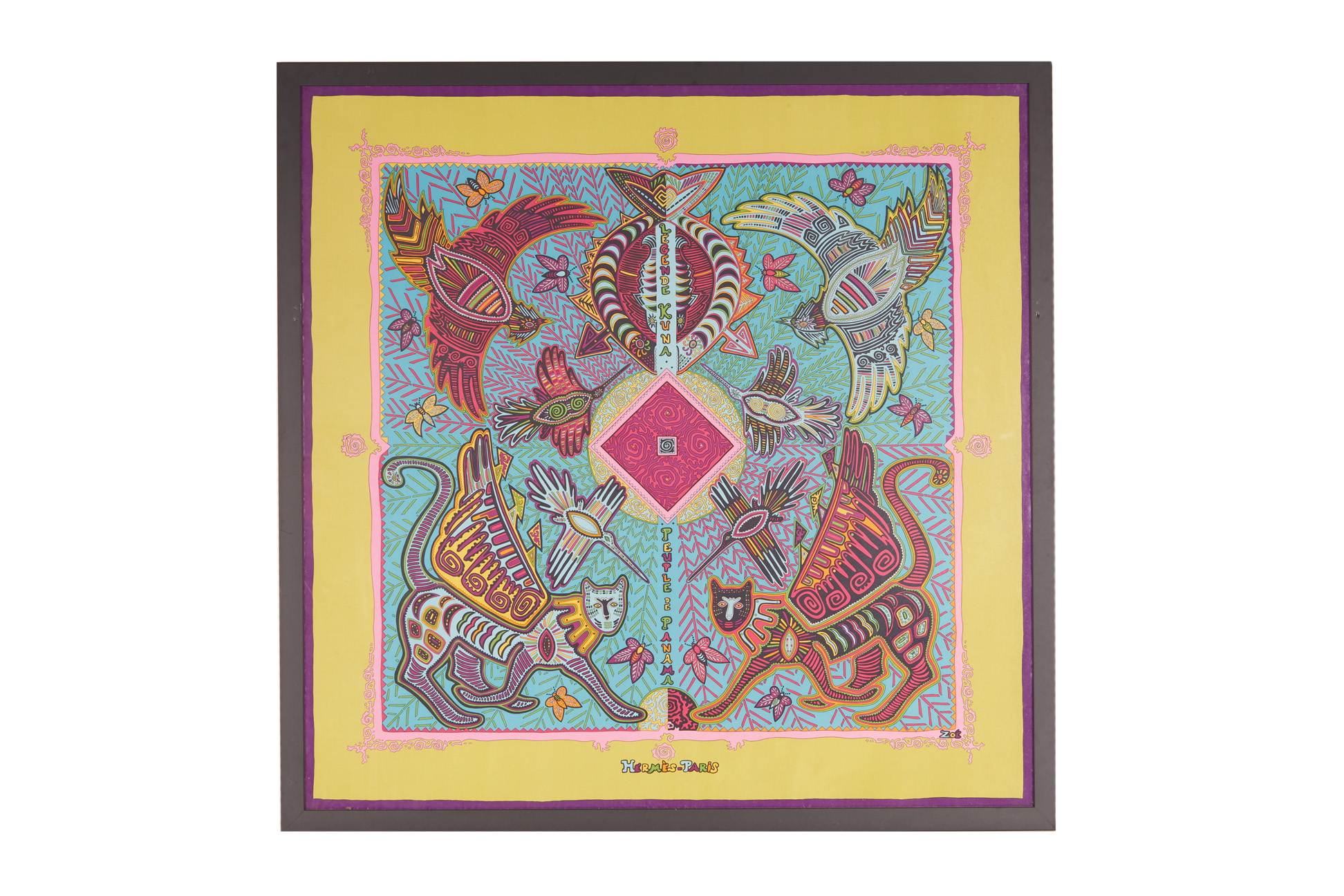 A HERMES 'LEGENDE KUNA PEUPLE DE PANAMA' SCARF