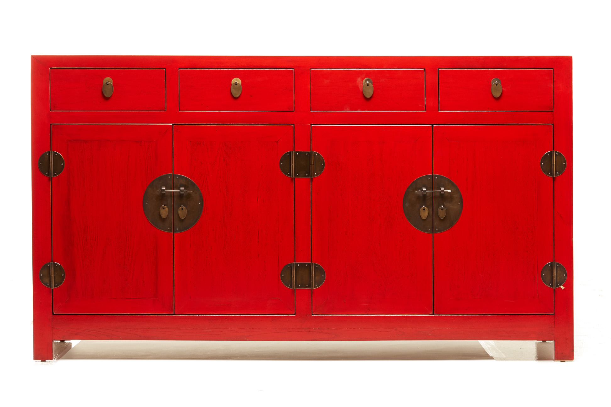 A CHINESE RED LACQUER SIDEBOARD - Image 2 of 3