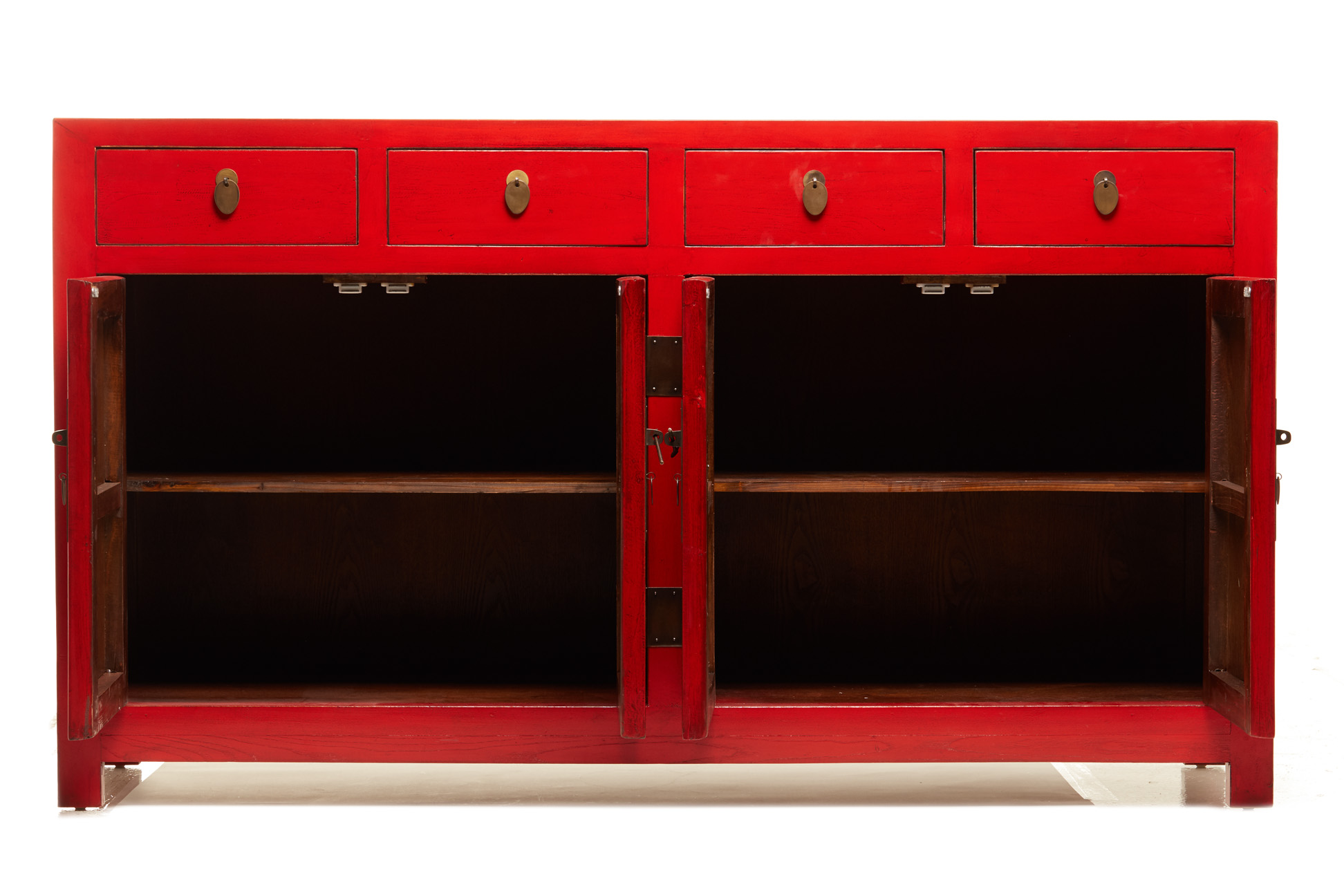 A CHINESE RED LACQUER SIDEBOARD - Image 3 of 3