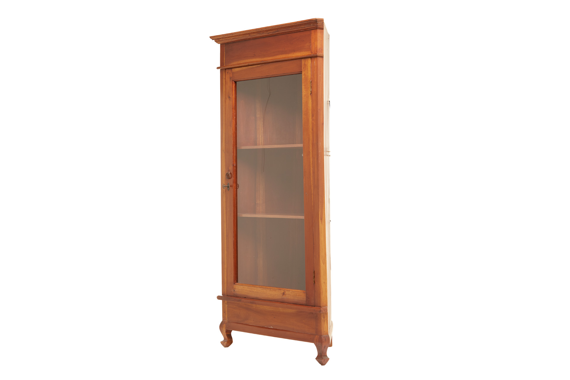 A CORNER WOODEN DISPLAY CABINET - Image 2 of 3