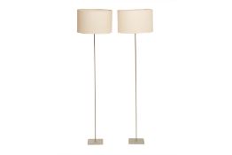 A PAIR OF METAL FLOOR LAMPS (2)