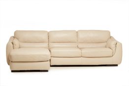 A NATUZZI 'DOUGLAS' OFF WHITE MODULAR SOFA