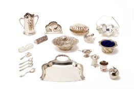 A GROUP OF SILVER PLATED TABLE WARES