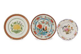 A GROUP OF THREE LIMOGES PORCELAIN PLATES