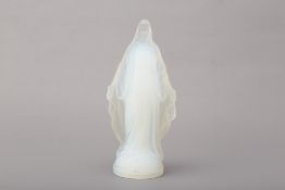 AN ETLING OPALESCENT GLASS FIGURE OF VIRGIN MARY