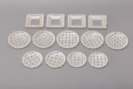 A GROUP OF SMALL CUT GLASS DISHES
