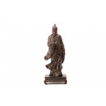 A CARVED FIGURE OF QU YUAN