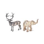 TWO STERLING SILVER MODELS OF ANIMALS