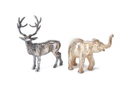TWO STERLING SILVER MODELS OF ANIMALS