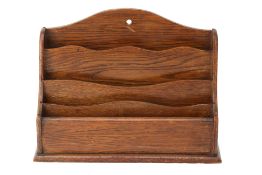 AN OAK LETTER RACK