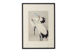 GAKUSEI IDE (JAPANESE 1899-1992) - 'TWO CRANES'