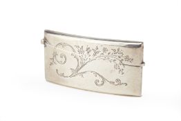 AN ENGLISH SILVER CARD CASE