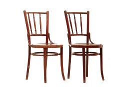 A PAIR OF VINTAGE BENTWOOD BISTRO CHAIRS