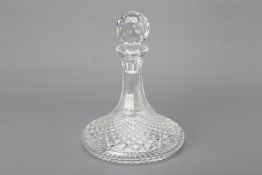 A WATERFORD CRYSTAL SHIP'S DECANTER