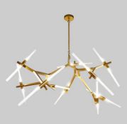 A CONTEMPORARY NORDIC HERRINGBONE CHANDELIER