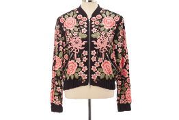 A NEEDLE & THREAD BLACK & FLORAL JACKET