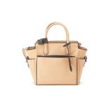 A REED KARAKOFF BEIGE LEATHER HANDBAG