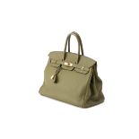 A HERMES BIRKIN 35 HANDBAG IN CANOPEE GREEN