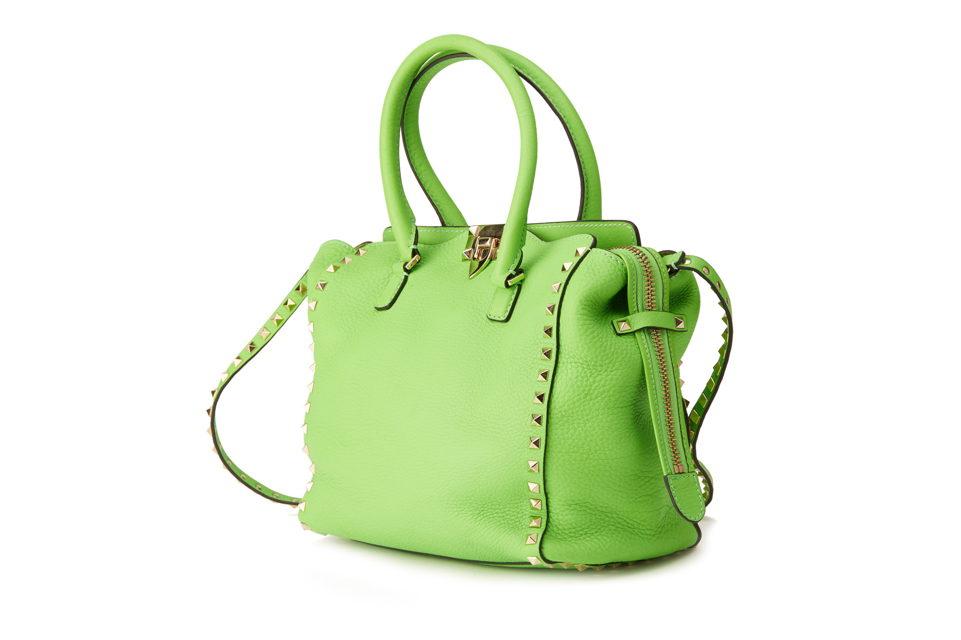 A VALENTINO GARAVANI NEON GREEN HANDBAG - Image 2 of 6