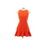 A VICTORIA BECKHAM SLEEVELESS ORANGE DRESS